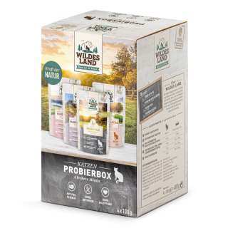 Wildes Land | Pouch Probierbox | Classic Adult | 4 x 100 g