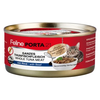 Feline Porta 21 6 x 156 g - Thunfisch mit Rind (getreidefrei)