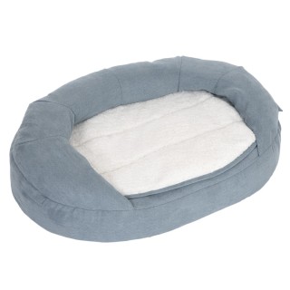 Hundebett Memory oval, grau-blau - L 72 x B 50 x H 20 cm