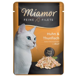 Sparpaket Miamor Feine Filets 24 x 100 g - Huhn & Thunfisch
