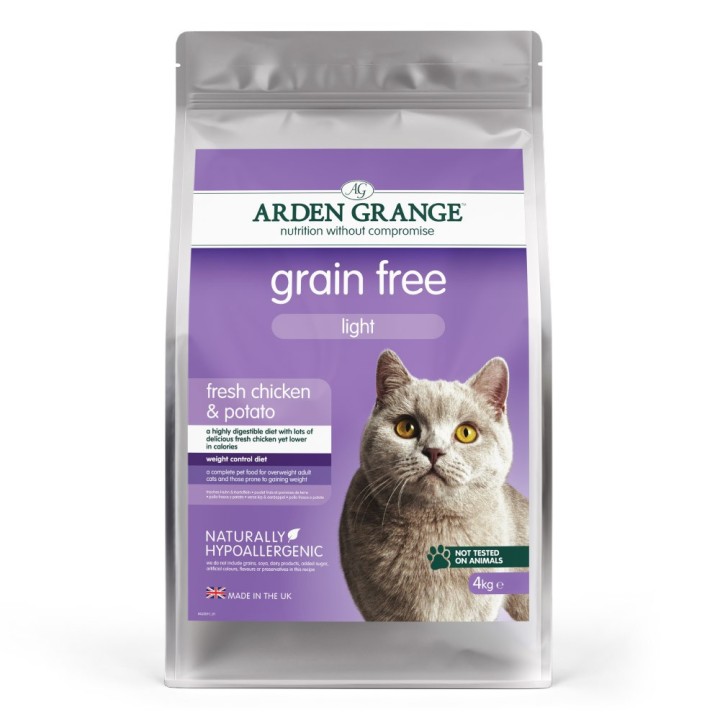Arden Grange | Getreidefrei Huhn & Kartoffel | Grain Free Light Adult | 3 x 4 kg