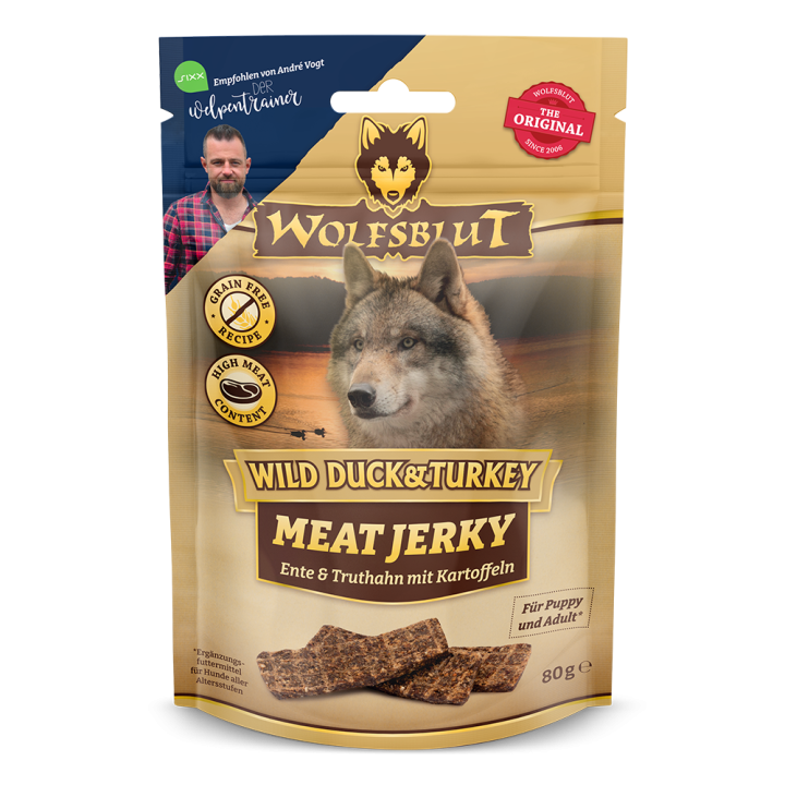 Wolfsblut | Wild Duck & Turkey | Meat Jerky | 80 g