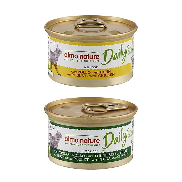 Sparpaket Almo Nature Daily Menu 24 x 85 g - Mixpaket Mousse Huhn (2 Sorten)