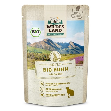 Wildes Land | Huhn mit Lachsöl | BIO Adult | 12 x 85 g