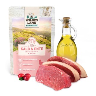 Wildes Land | Kalb und Ente | Classic Adult | 12 x 100 g