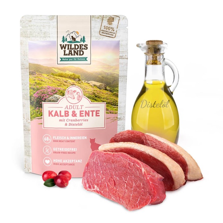 Wildes Land | Kalb und Ente | Classic Adult | 12 x 100 g