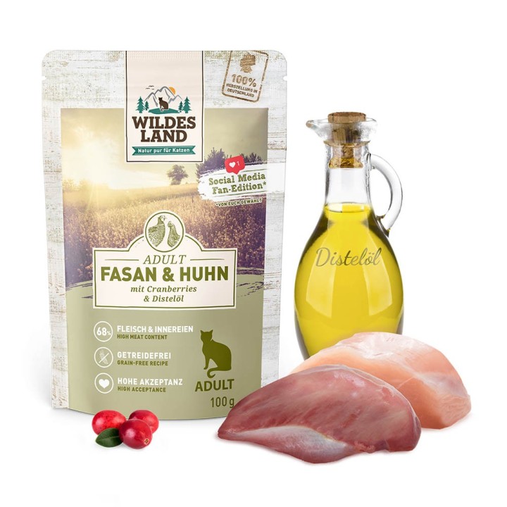 Wildes Land | Fasan und Huhn | Classic Adult | 12 x 100 g