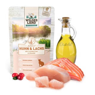 Wildes Land | Huhn & Lachs | Classic Adult | 12 x 100 g