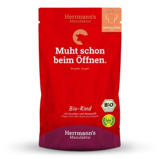 Herrmann's | Bio Rind mit Karotten & Amaranth | Selection Adult | 15 x 150 g