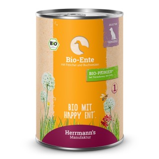 Herrmann's | Bio Ente mit Fenchel & Buchweizen | Selection Sensible | 12 x 400 g