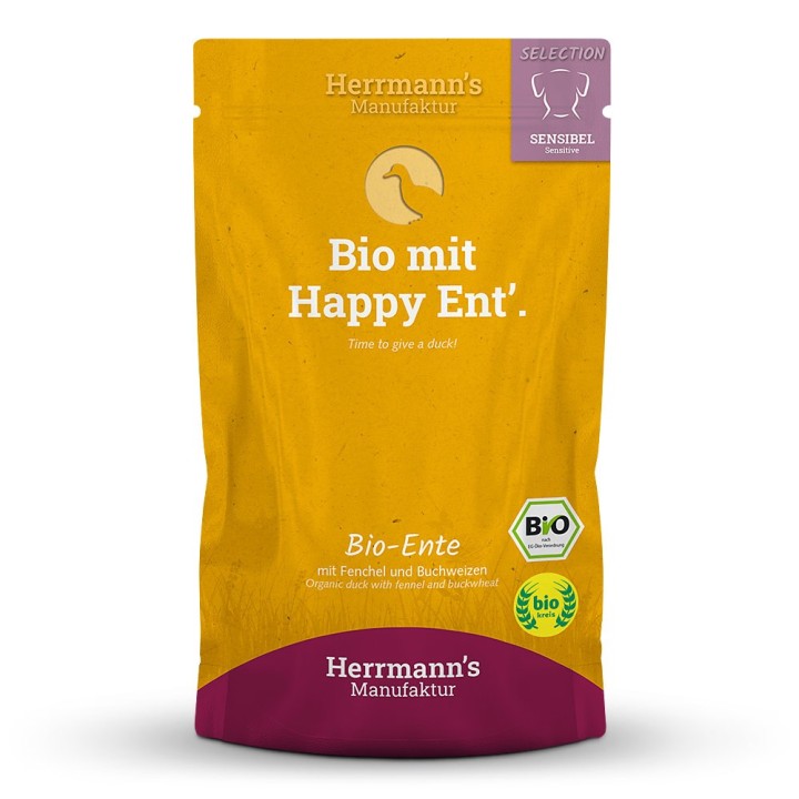Herrmann's | Bio Ente mit Fenchel & Buchweizen | Selection Sensible | 15 x 150 g