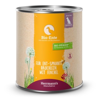 Herrmann's | Bio Ente mit Fenchel & Buchweizen | Selection Sensible | 12 x 800 g