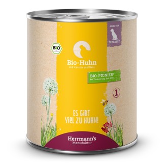 Herrmann's | Bio Huhn mit Karotte & Reis | Selection Sensible | 12 x 800 g