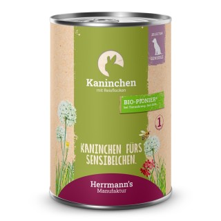 Herrmann's | Kaninchen mit Reisflocken | Selection Sensible | 12 x 400 g