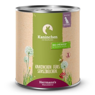 Herrmann's | Kaninchen mit Reisflocken | Selection Sensible | 12 x 800 g