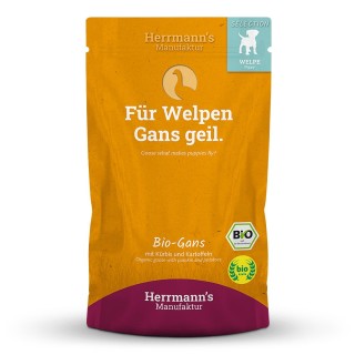 Herrmann's | Bio Gans mit Kürbis & Kartoffel | Selection Puppy | 15 x 150 g