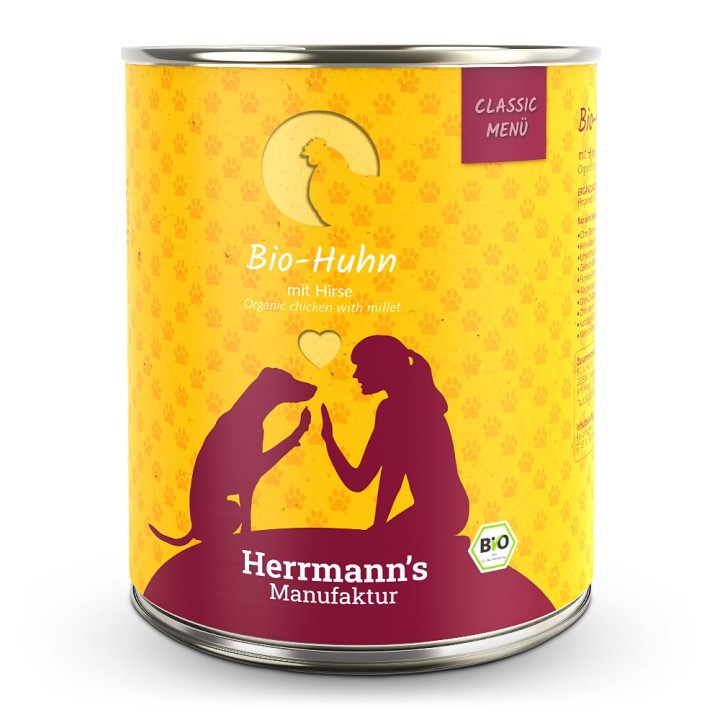 Herrmann's | Bio-Huhn mit Hirse | Classic | 12 x 800 g