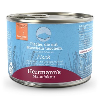 Herrmann's | Fisch mit Shrimps & Grünlippmuschel | Selection Adult | 12 x 200 g