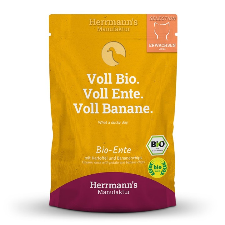 Herrmann's | Bio Ente mit Kartoffeln & Banane | Selection Adult | 20 x 100 g
