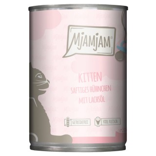 MjAMjAM Kitten 6 x 400 g  - saftiges Hühnchen mit Lachsöl