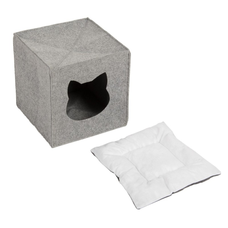 Katzenhöhle Filz für Regale - L 33 x B 33 x H 33 cm