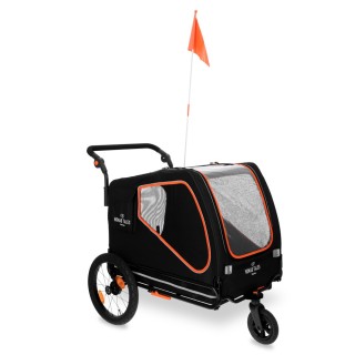 Nomad Tales Spirit Bike Trailer, ebony / tangerine - L 145 x B 72 x H 102 cm, bis 45 kg