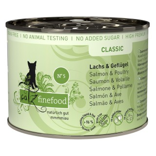 catz finefood 6 x 200 g - Lachs & Geflügel
