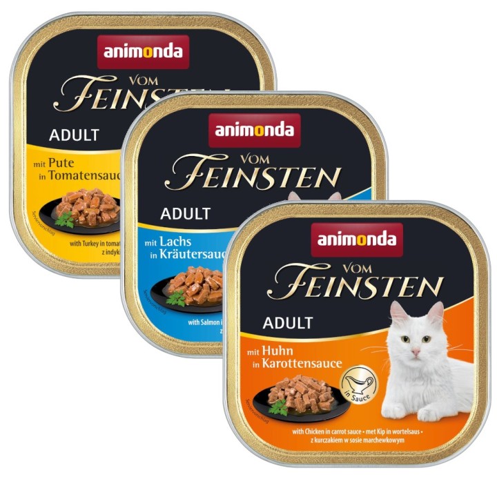 Mixpaket animonda Vom Feinsten 32 x 100 g - NoGrain in Sauce (3 Sorten)