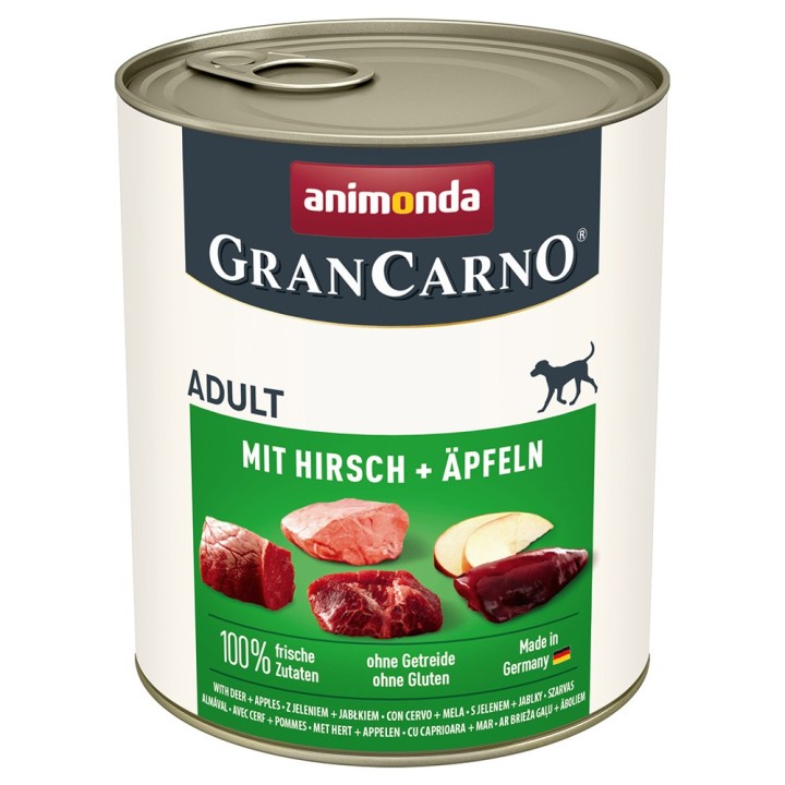 animonda GranCarno Original Adult 6 x 800 g - Hirsch & Äpfel