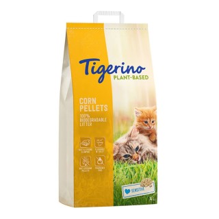Tigerino Plant-Based Mais Katzenstreu - Sensitive, parfümfrei - 14 l (8,8 kg)