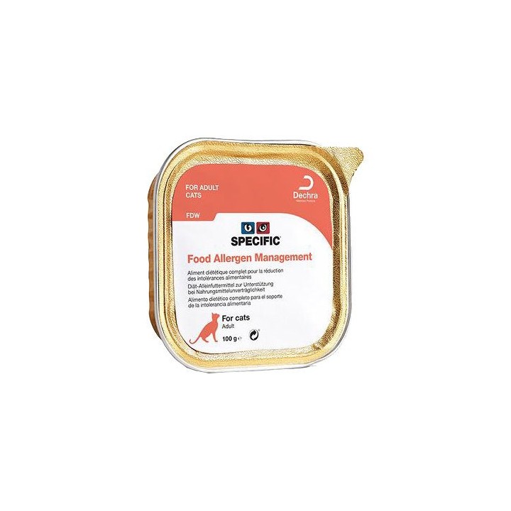 SPECIFIC Food Allergen Management FDW Katzenfutter - Schälchen - 4 x 7 x 100 g