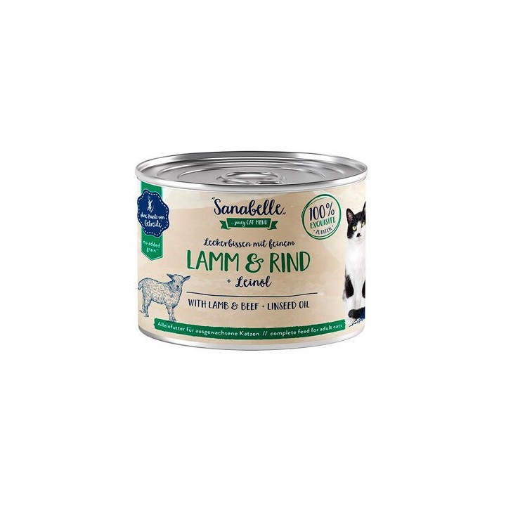 Sanabelle Adult Nassfutter mit Lamm & Rind - 6 x 195 g