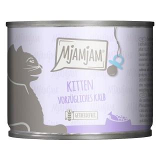 MjAMjAM Kitten 6 x 200 g - vorzügliches Kalb mit Lachsöl