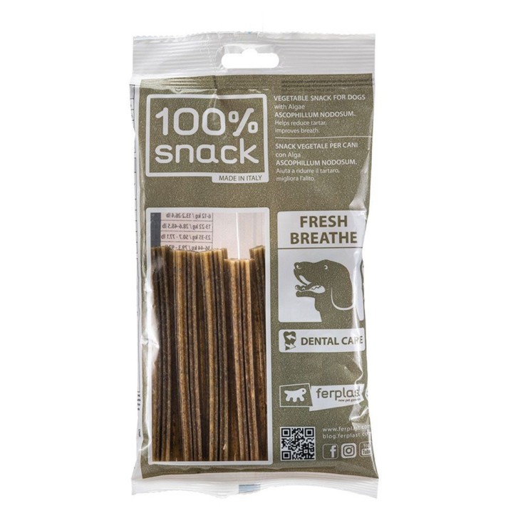 Ferplast Zahnpflege-Snack Snowflake Ascophillum - Größe S: für kleine Hunde (5 - 12 kg)