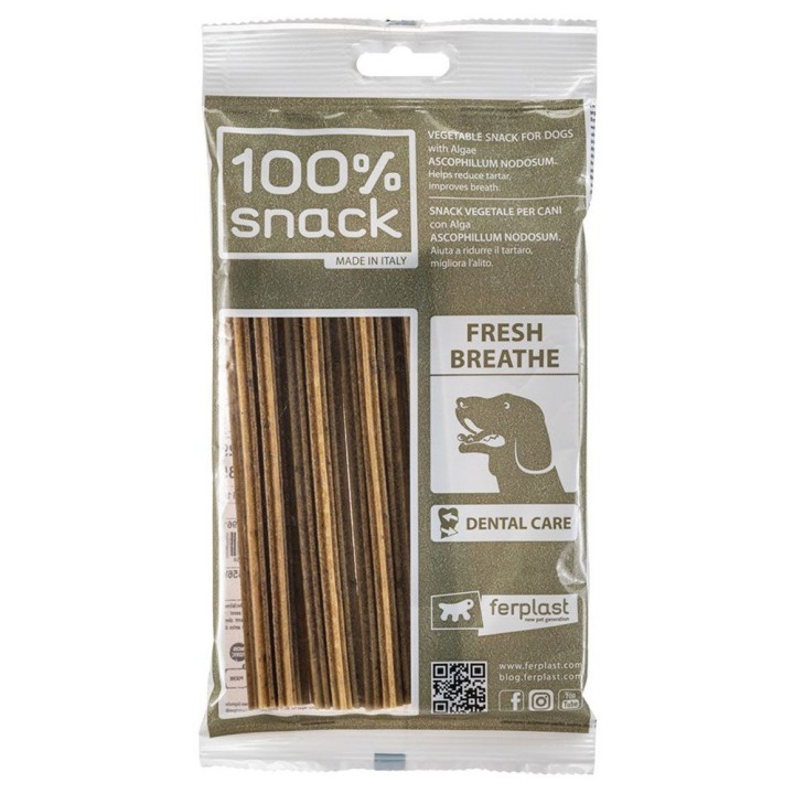 Ferplast Zahnpflege-Snack Snowflake Ascophillum - Größe L: für große Hunde (25 - 44 kg)