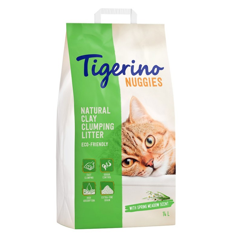 Tigerino Nuggies Katzenstreu 14 l Frühlingswiesenduft