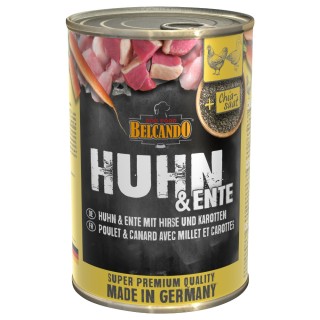 Belcando Super Premium 6 x 400 g - Huhn & Ente mit Hirse & Karotten