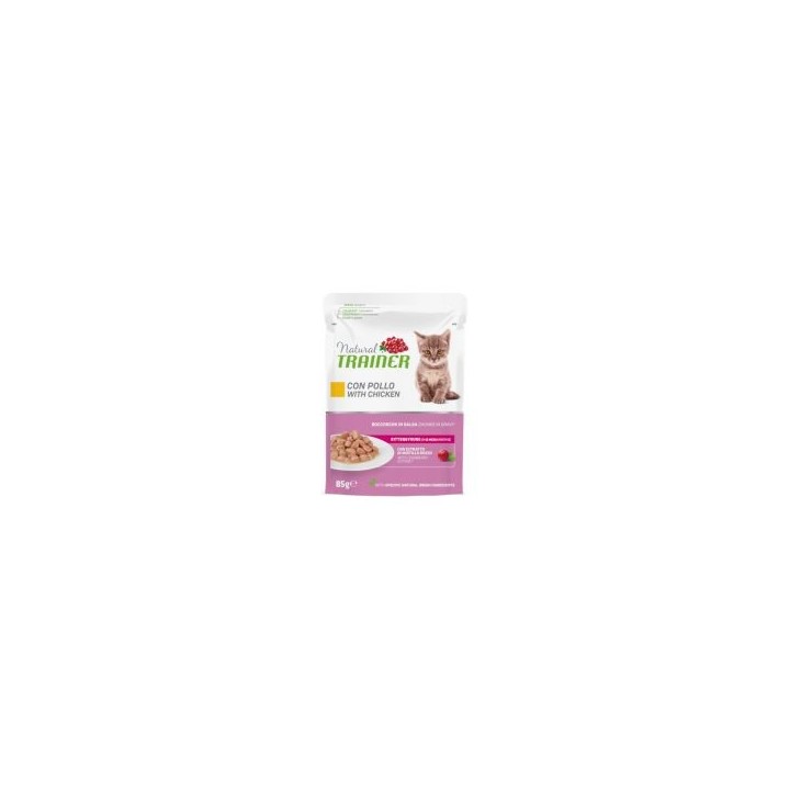 Natural Trainer Kitten & Young  - 12 x 85 g mit Huhn