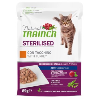 Natural Trainer Adult Sterilised  - 12 x 85 g Truthahn