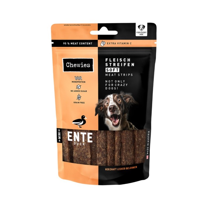 Chewies Fleischstreifen Soft 150g - Sparpaket: Ente 2 x 150 g