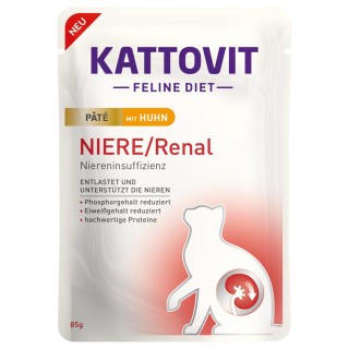 Kattovit Niere/Renal Paté 10 x 85 g - mit Huhn