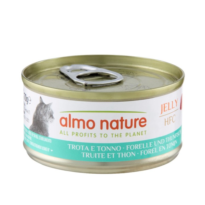 Almo Nature HFC Natural 6 x 70 g - Forelle & Thunfisch in Gelee