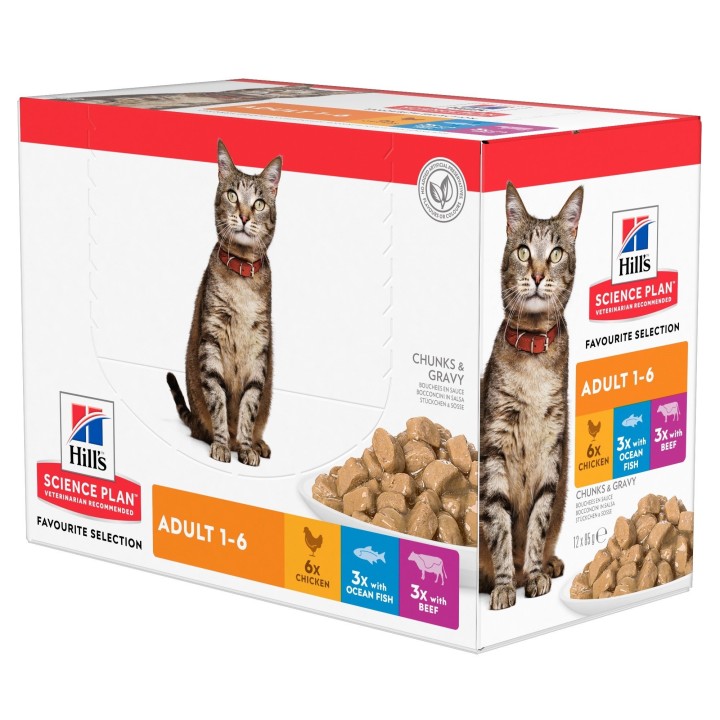 Hill's Science Plan Adult Katzenfutter - Frischebeutel - Huhn - 12 x 85 g