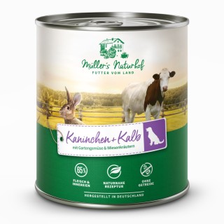Müller’s Naturhof | Kaninchen und Kalb | Traditionell | 30 x 800 g