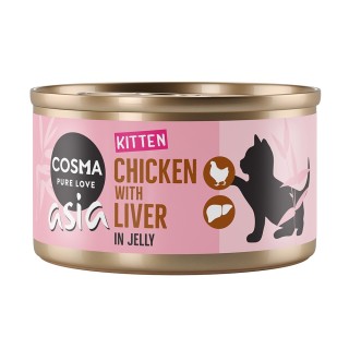 Cosma Asia Kitten 6 x 85 g - Hühnchen mit Hühnchenleber