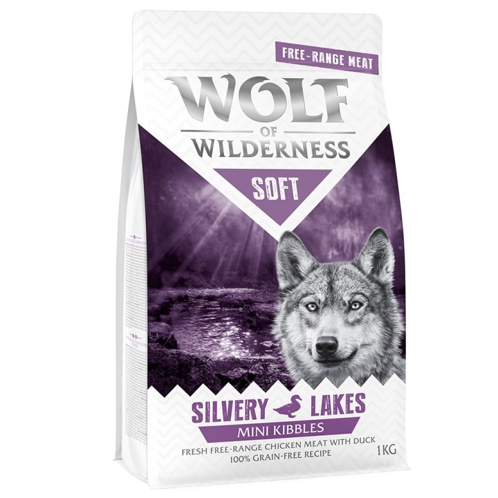 Wolf of Wilderness "Soft - Silvery Lakes" Freiland-Huhn & Ente - getreidefrei - 1 kg MINI