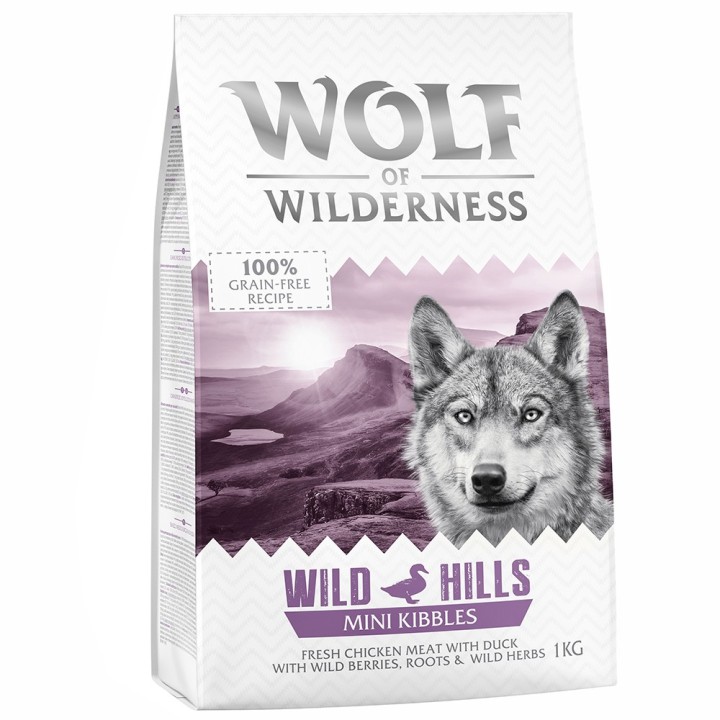 Wolf of Wilderness Adult "Wild Hills" Ente - getreidefrei - Sparpaket: 5 x 1 kg MINI
