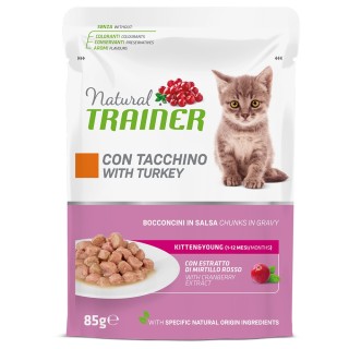 Natural Trainer Kitten & Young  - 12 x 85 g Truthahn