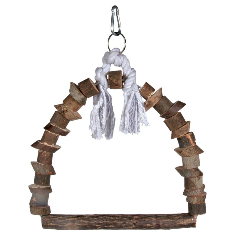 Trixie Vogelschaukel Natur - Größe S: L 21 x B 20 cm, Stange Ø 12 mm