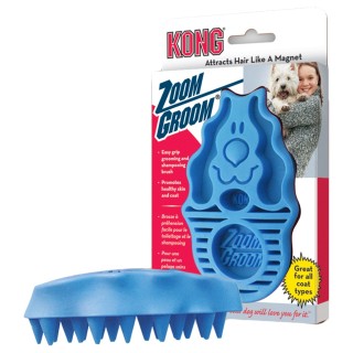 KONG Dog Massagebürste Zoom Groom - L 12 x B 7,5 x H 4 cm
